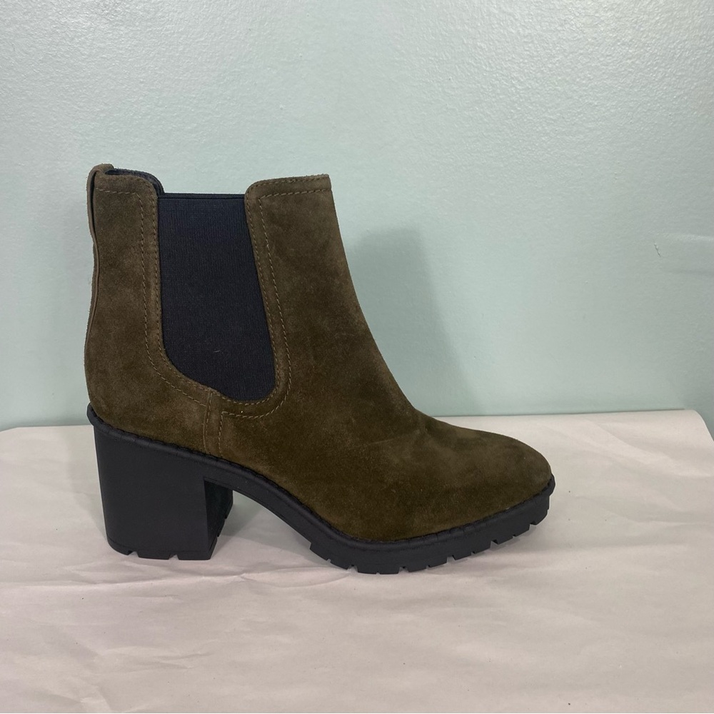 Vince‎ Henderson Chelsea Boot Leather Green Sz 10 Heeled